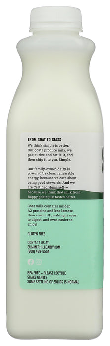 Goat Milk, Grade A pasteurized, 1 quart/32 fl oz