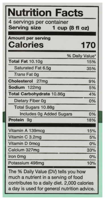 Goat Milk, Grade A pasteurized, 1 quart/32 fl oz