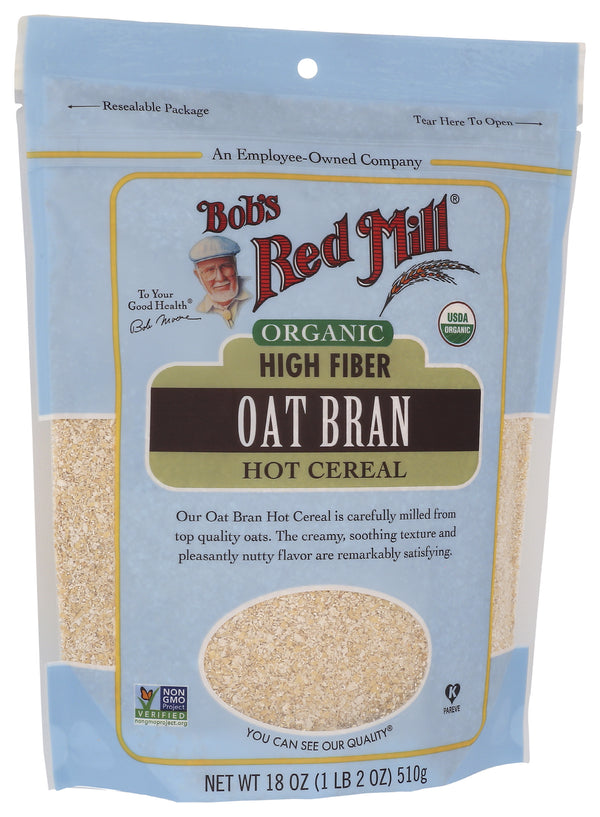 Oat Bran Cereal, Org, 18 oz