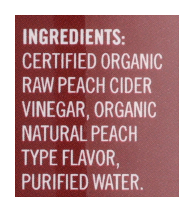 Peach Cider Vinegar, Raw w/ Mother, Org, 16.4 fl oz