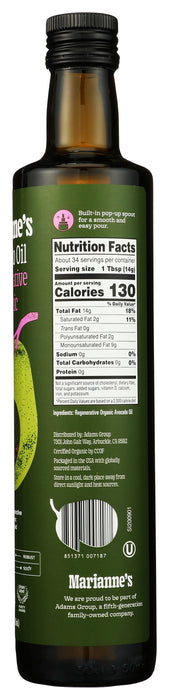 Avocado Oil, Reg Org, 16.9 fl oz