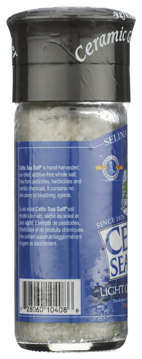 Light Grey Celtic Salt Grinder, 3 oz