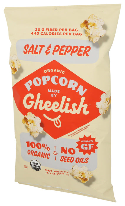Salt & Pepper Popcorn, No Seed Oil Org, 4 oz