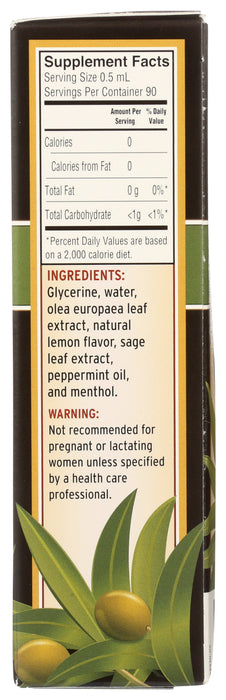 Olive Leaf Complex Throat Spray, Peppermint, 1.5 fl oz