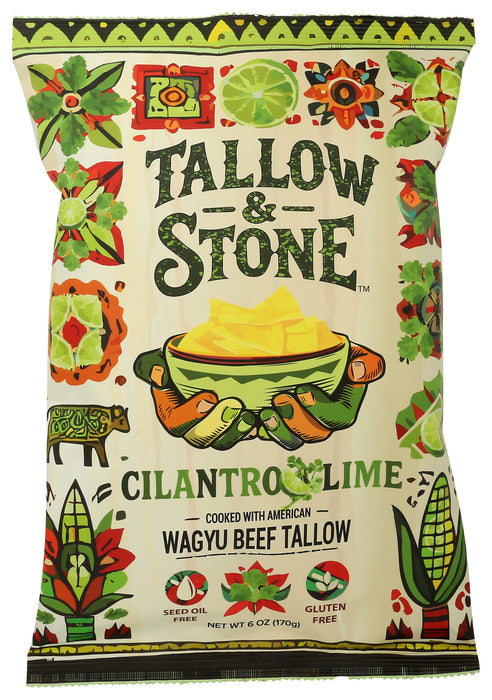 Cilantro Lime Tortilla Chips w/ Wagyu Beef Tallow, 6 oz