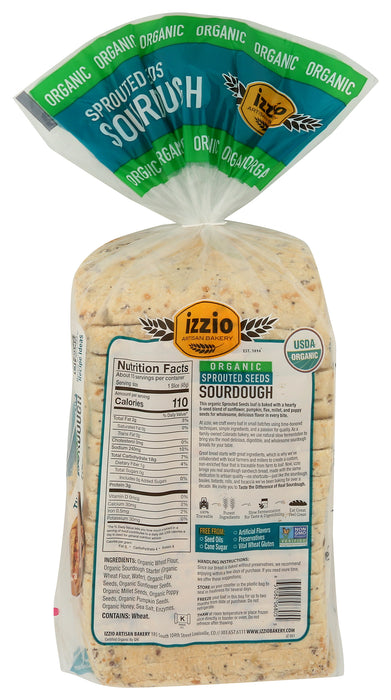 Sprouted Seed Sourdough Bread, Org, 24 oz