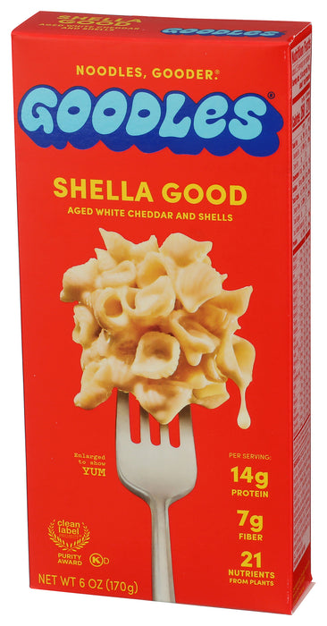 Shella Good, Aged White Cheddar and Shells, 6 oz