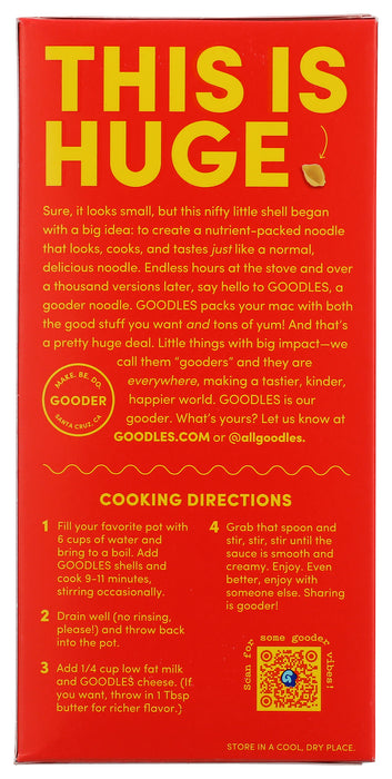 Shella Good, Aged White Cheddar and Shells, 6 oz