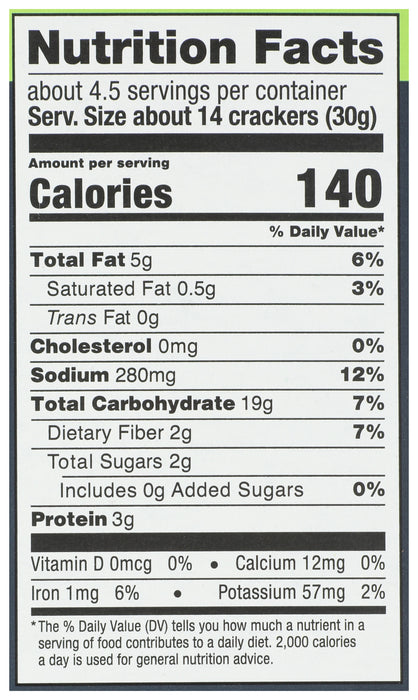 Crackers, Rosemary Garlic, Org, 4.4 oz