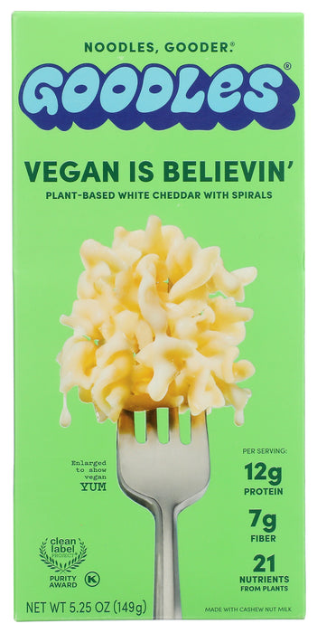 Vegan is Believin', Plant White Cheddar with Spirals, 5.25 oz