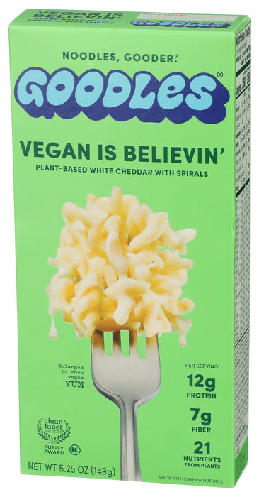 Vegan is Believin', Plant White Cheddar with Spirals, 5.25 oz