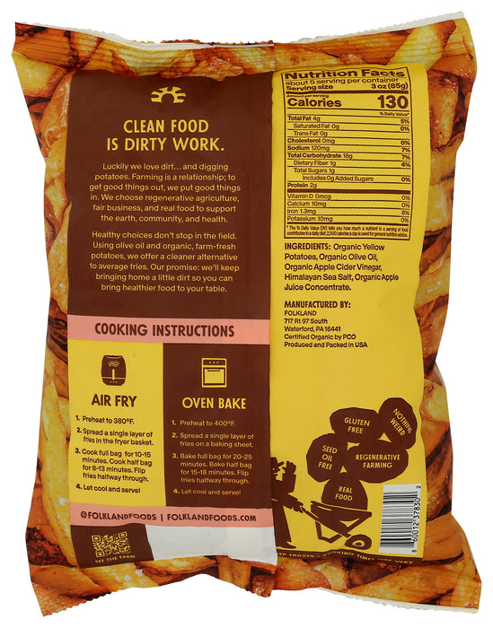 Potato Fries w/ Olive Oil, Himalayan Salt, Org, 16 oz