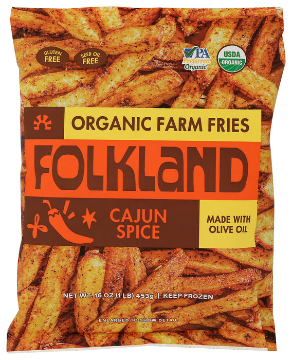 Potato Fries w/ Olive Oil, Cajun Spice, Org, 16 oz