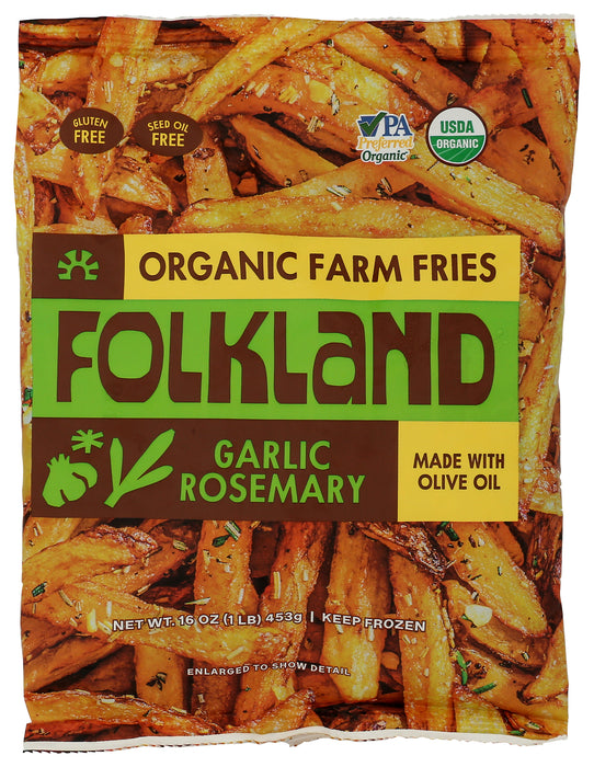 Potato Fries w/ Olive Oil, Garlic Rosemary, Org, 16 oz
