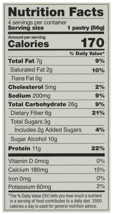 Protein Pastries, Cinnamon Brown Sugar 4 ct, 7.88 oz