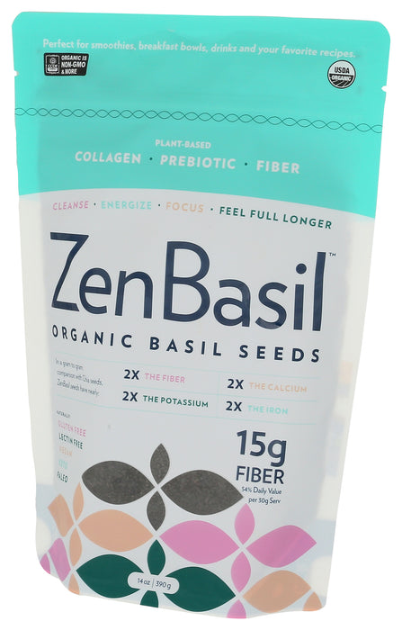 Basil Seeds, Org, 14 oz