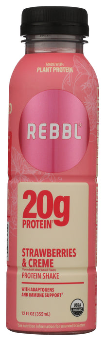 Protein Shake, Strawberry and Creme, Org, 12 fl oz