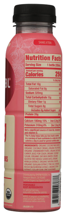 Protein Shake, Strawberry and Creme, Org, 12 fl oz
