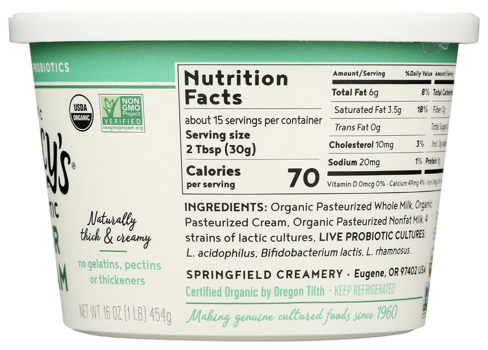 Probiotic Sour Cream, Org, 16 OZ