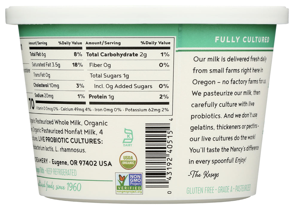 Probiotic Sour Cream, Org, 16 OZ