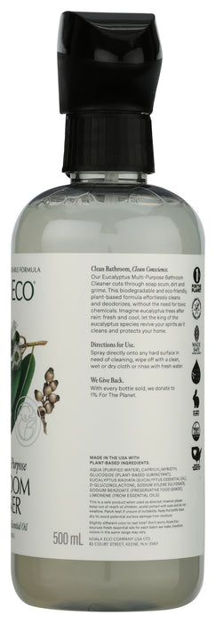 Multi Purpose Bathroom Cleaner, Eucalyptus, 16.9 fl oz