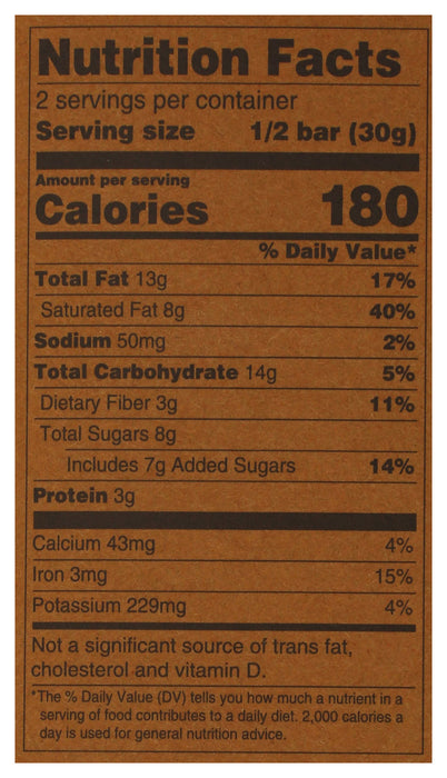 Vanilla Crunch Dark Chocolate Bar 70%, FT Org, 2.1 oz