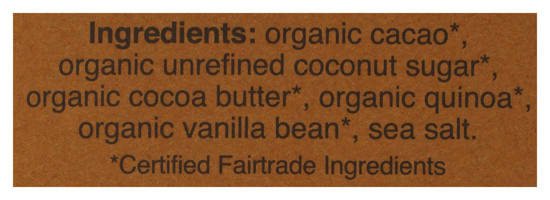 Vanilla Crunch Dark Chocolate Bar 70%, FT Org, 2.1 oz