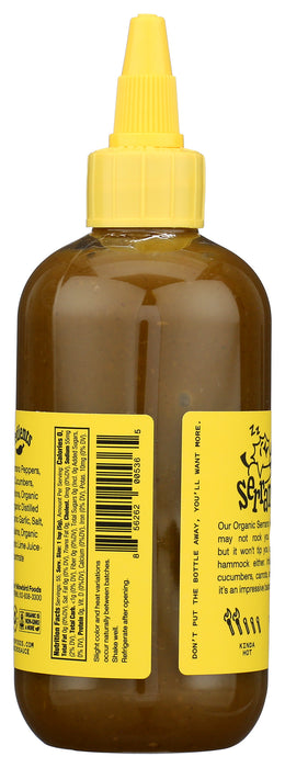 Serrano Hot Sauce, Org, 9.8 oz