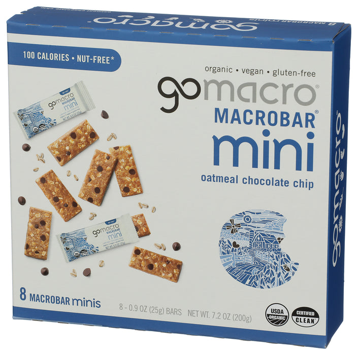 Oatmeal Chocolate Chip Mini Bar 8pk, GF Org, 7.2 oz