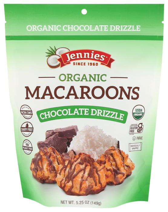 Chocolate Drizzle Macaroons, Org, 5.25 oz
