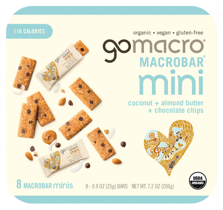 Coconut Almond Butter, Chocolate Chip Mini Bar 8pk, Org, 7.2 oz