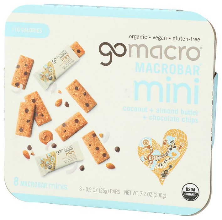 Coconut Almond Butter, Chocolate Chip Mini Bar 8pk, Org, 7.2 oz