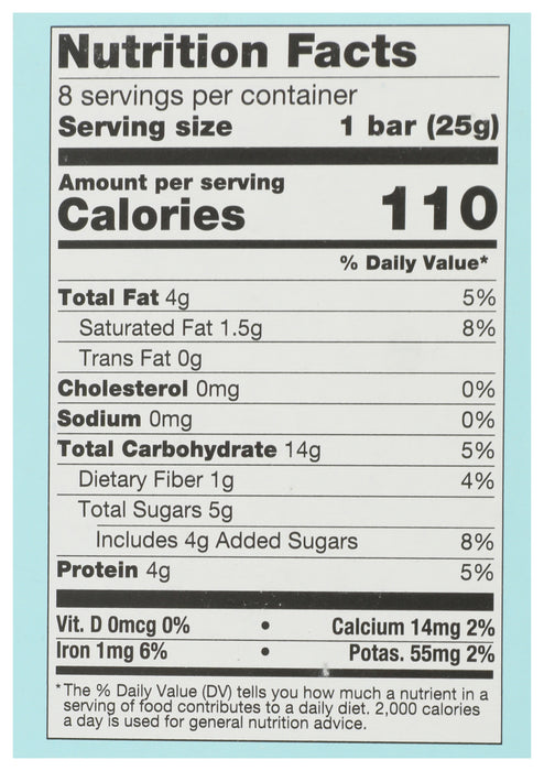 Coconut Almond Butter, Chocolate Chip Mini Bar 8pk, Org, 7.2 oz