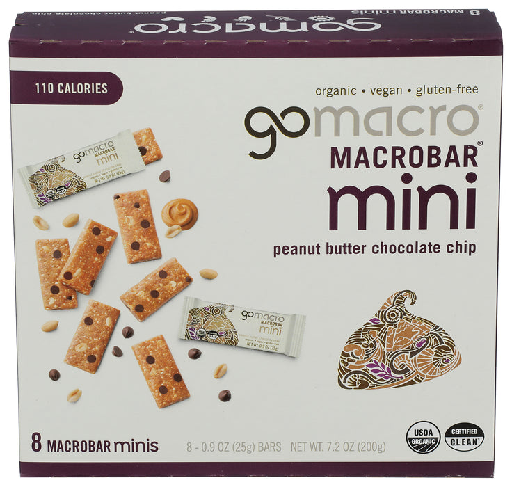 Peanut Butter Chocolate Chip Mini Bar 8pk, Org, 7.2 oz