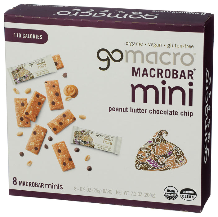 Peanut Butter Chocolate Chip Mini Bar 8pk, Org, 7.2 oz