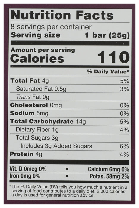 Peanut Butter Chocolate Chip Mini Bar 8pk, Org, 7.2 oz