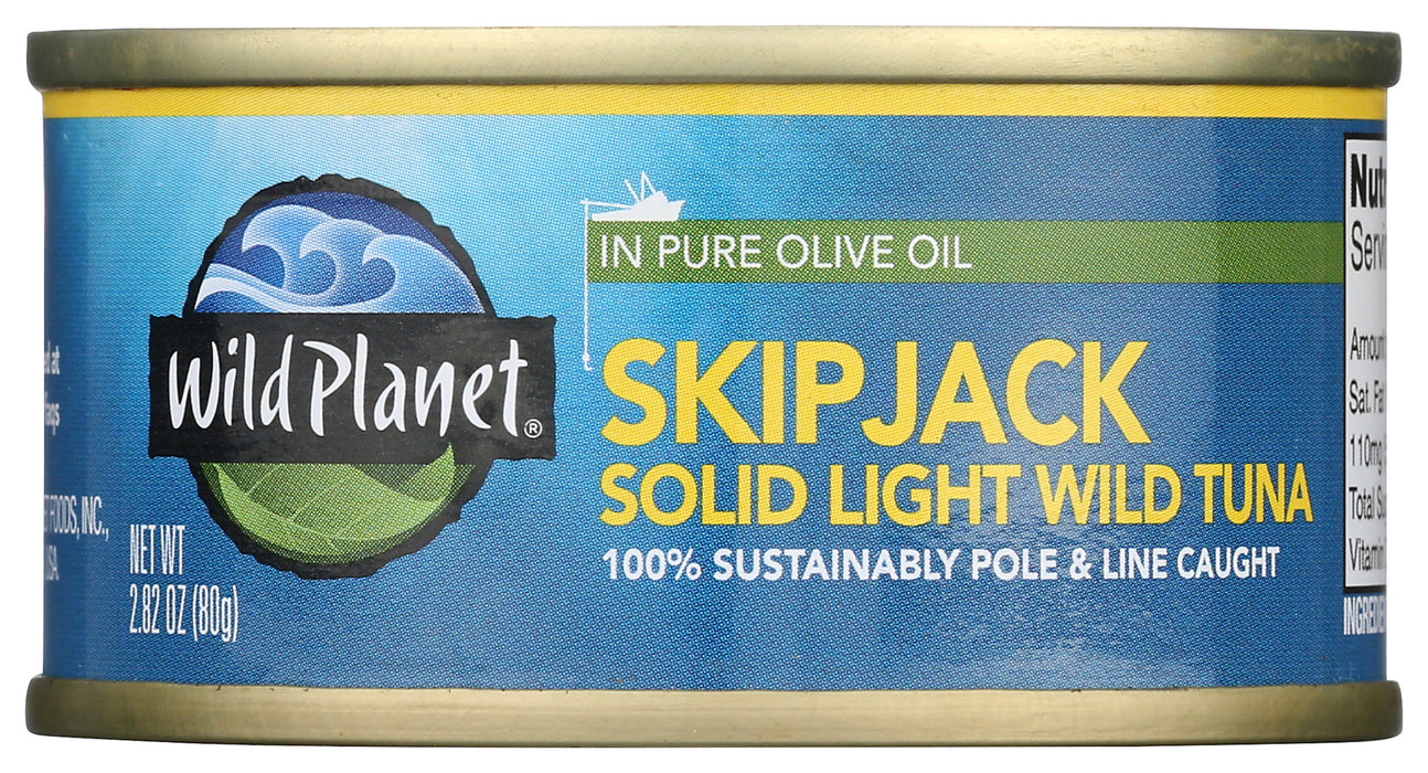 Skipjack Solid Light Wild Tuna in Pure Olive Oil, 2.82 oz
