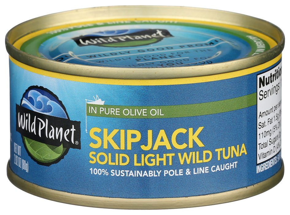Skipjack Solid Light Wild Tuna in Pure Olive Oil, 2.82 oz