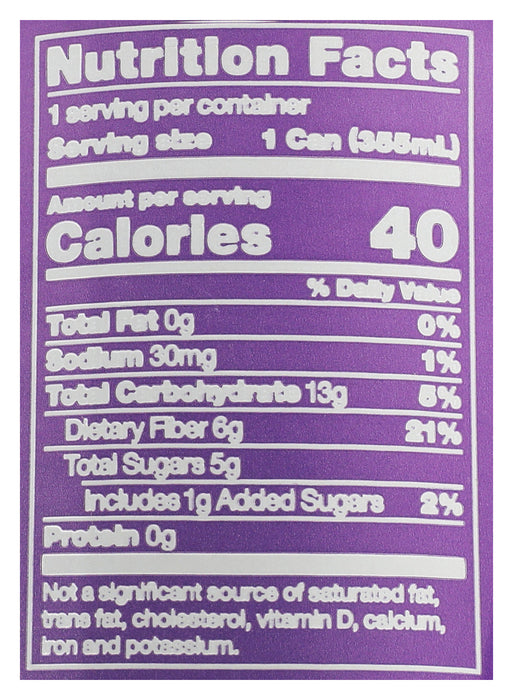 Classic Grape Prebiotic Soda 4 pack, 48 fl oz