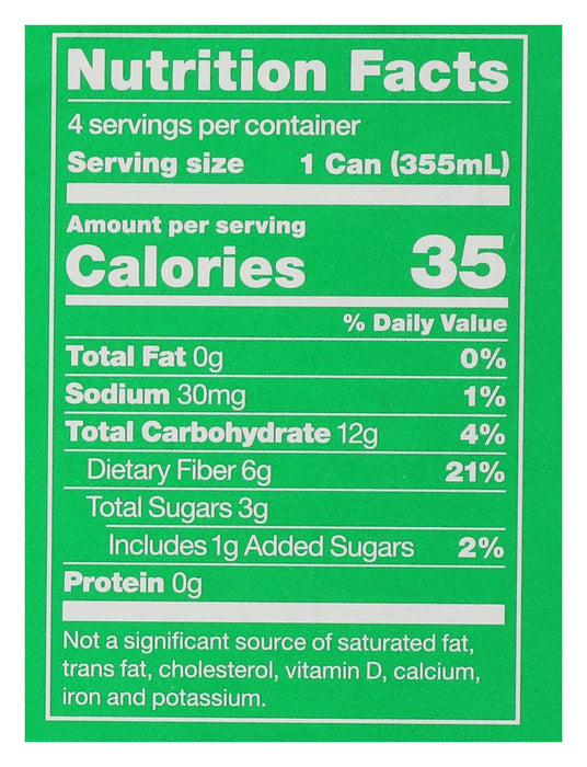 Lemon Lime Prebiotic Soda 4 pk, 48 fl oz