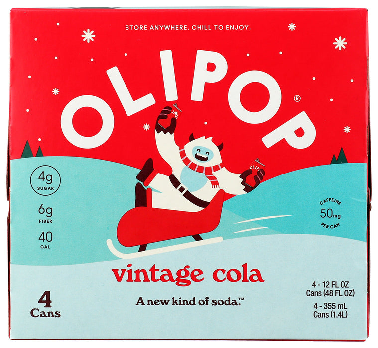 Vintage Cola Prebiotic Soda 4 pk, 48 fl oz