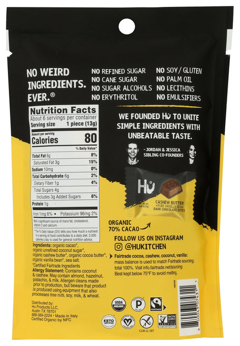Cashew Butter Vanilla Bean Dark Chocolate Bite, FT Org, 2.75 oz