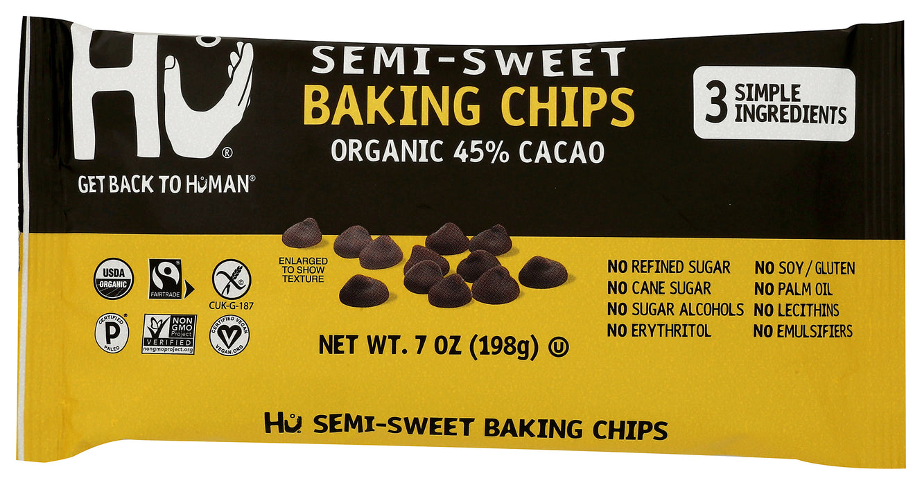 Semi Sweet Baking Chips 45% cacao, FT Org, 7 oz
