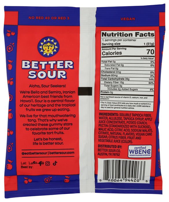 Gummy Stars, Tart Cherry, 1.8 oz