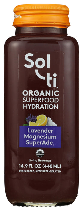 Superfood Hydration, Lavender Magnesium SuperAde, Org, 14.9 fl oz