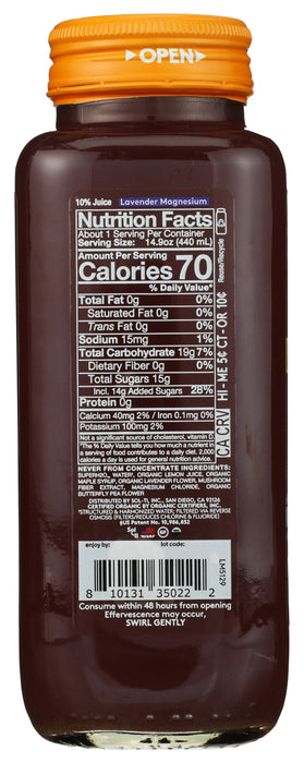 Superfood Hydration, Lavender Magnesium SuperAde, Org, 14.9 fl oz