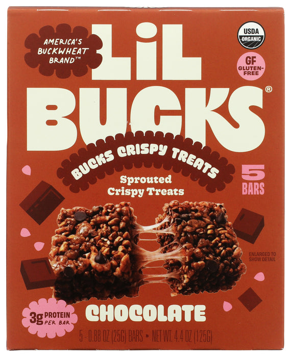 Sprouted Crisp Treats 5 bars, Chocolate, Org GF, 4.4 oz