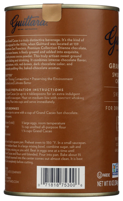 Sweet Ground Chocolate 53%, Sweetened, 10 oz