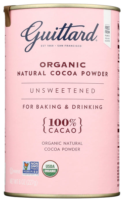 Natural Cocoa Powder 100%, Unsweetened, Org, 10 oz