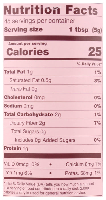Natural Cocoa Powder 100%, Unsweetened, Org, 10 oz